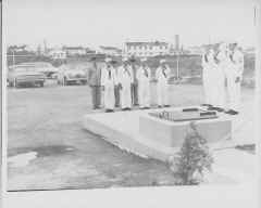 1963 JUN - Naval Radio Station Lewes DE - crew at attention - Jun 1963.JPG (1255520 bytes)