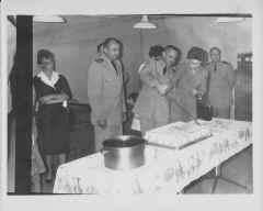 1963 JUN - Naval Radio Station Lewes DE - standup ceremony - LT WMP & HMP cut the cake - June 1963.JPG (1422147 bytes)